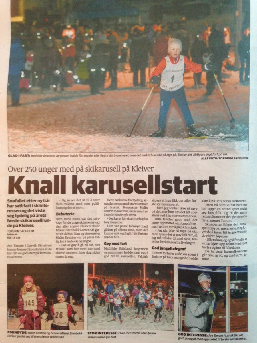 250 barn i tirsdagens Karusell-renn